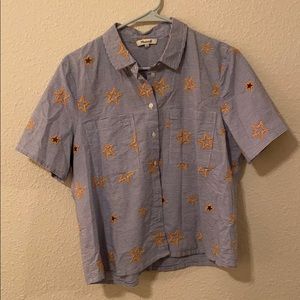 Madewell cropped button up